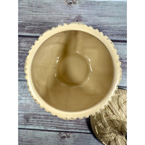 FTD 1910 Trinket Jar Candy Ginger Antique Porcelain Textured 7.5" Tall Vintage - Picture 11 of 14